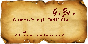 Gyurcsányi Zsófia névjegykártya