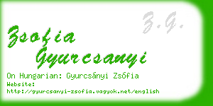 zsofia gyurcsanyi business card